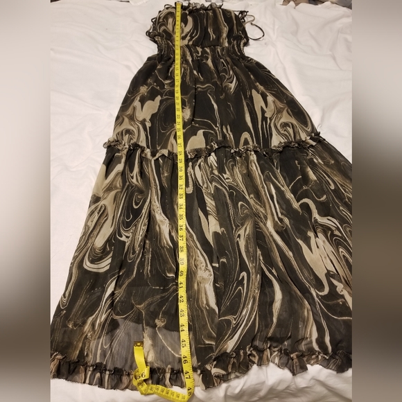 NWT Banana Republic Georgette Halter Mini Dress Marble Smoke Size Small - Picture 9 of 15